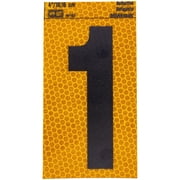 HY-KO 4 Yellow Self-Adhesive Reflective Number 1