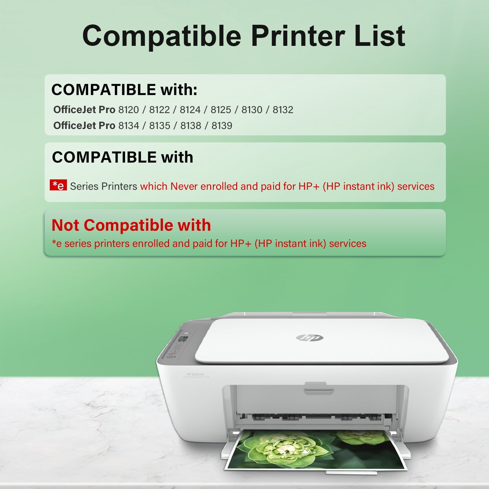 Compatible for HP 923 923XL 923e Ink Cartridges Combo Pack with Chip OfficeJet Pro 8130 8135 8120 8122 8124 8125 8132 8134 8135 8138 8139 Printer (4 Pack, B/C/M/Y)