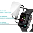 thumbnail image 5 of 2 Pack Apple Watch Case Screen Protector 41mm Cases for Apple Watch Series 7, Case with Hard PC Tempered Glass Cover Full Protective Bumper for iWatch(41, Black+Transparent), 5 of 5