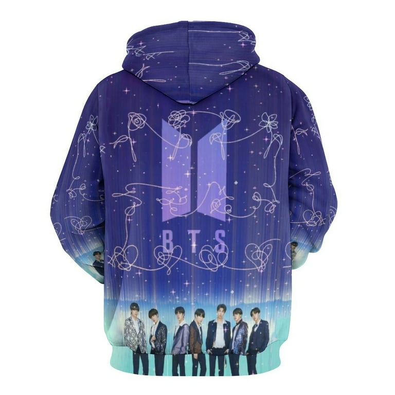 Kpop BTS Hoodie 3D Print Pullover Hooded Long Sleeve Sweatshirts