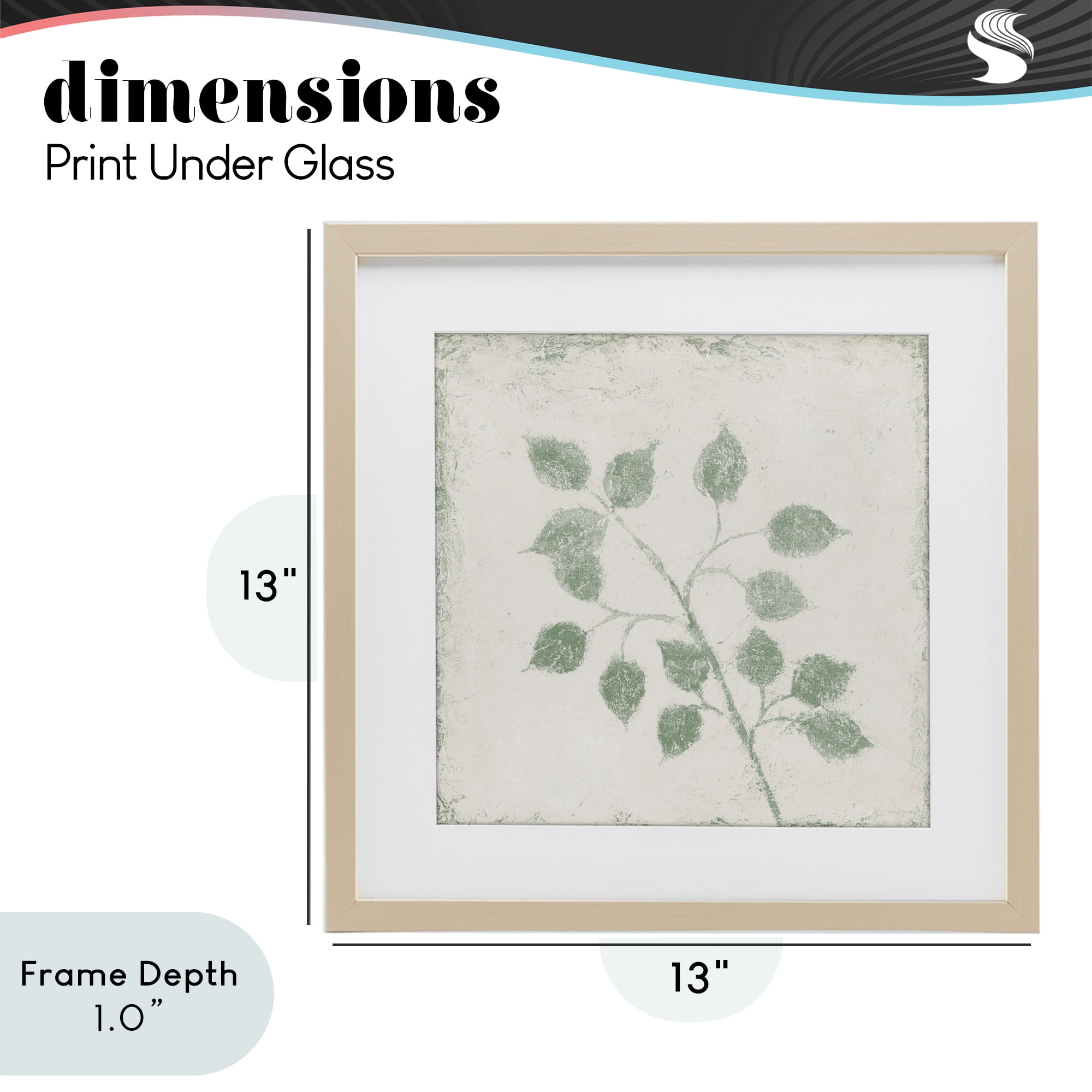 Stupell Industries November Leaves Plant Sprig Birch Framed Print Under Glass, design by Michael Marcon