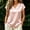 *Pink, variant on ClodeEU Women's Elegant V Neck Short Sleeve Satin Blouse ,Casual Loose Fit Silk Office Top Pink,Women's Plus L