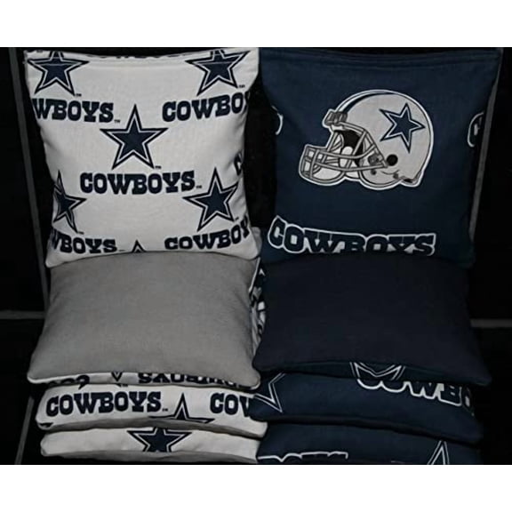BackYardGamesUSA Dallas Football Cornhole BEANBAGS ACA Regulation (All Weather Resin Filled or Corn Filled)