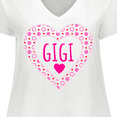 thumbnail image 4 of Inktastic Gigi Pink Valentine Hearts Women's Plus Size V-Neck T-Shirt, 4 of 5