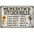 thumbnail image 1 of Meredith's Kitchen Rules Chic Sign Vintage Decor 8x12 Metal Sign 108120032437, 1 of 1