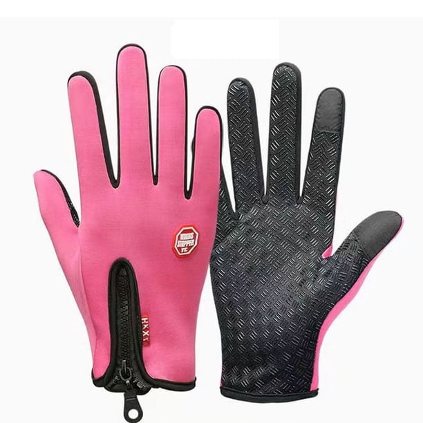Guantes para hombre y mujer, cálidos, para otoño e invierno, resistentes al frío, impermeables, para montar a caballo, con pantalla táctil, protección solar, de seda de hielo, con dedos completos,