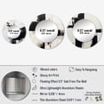 thumbnail image 4 of Designart "Beyond Boundaries Minimal Black and White Abstract I" Abstract Round Mirror Set of 3 - Modern Black Round Office Wall Mounted Mirror Set, 4 of 5