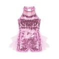 thumbnail image 3 of LiiYii Kids Girls Sequins Ballet Dance Dress Jazz Latin Street Dance Leotard Performance Active Wear Pink 6, 3 of 7