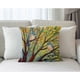 thumbnail image 4 of Almohadas con pintura de pájaros, fundas de almohada para decoración del hogar, dos pájaros en el árbol, cojín de algodón y lino para sofá/sofá/dormitorio/sala de estar/cocina/automóvil,, 4 of 5
