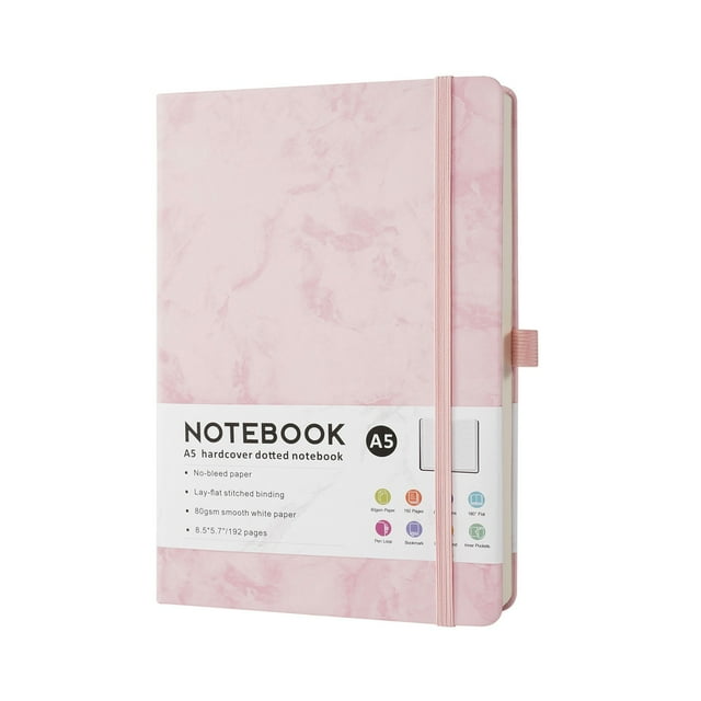 Lined Journal Notebook For Women & Men 192 Pages College Ruled Notebook For Writing Note Taking Work 100 GSM Thick Paper Hardcover Journal Medium 5.83" X 8.83"