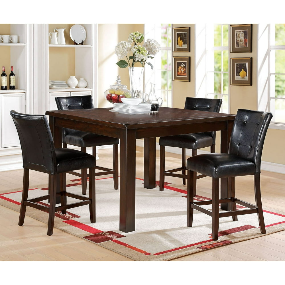 Acme Furniture Easton 5 Piece Square Counter Height Dining Table Set