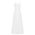 thumbnail image 4 of renvena Womens Off Shoulder Dress Ankle Length Ruffled Maxi Dressing Gown for Wedding Party White L, 4 of 7