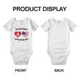 thumbnail image 3 of Tunisian American Flag Two Hearts Cute Baby Bodysuit (White, 12-18 Months), 3 of 5