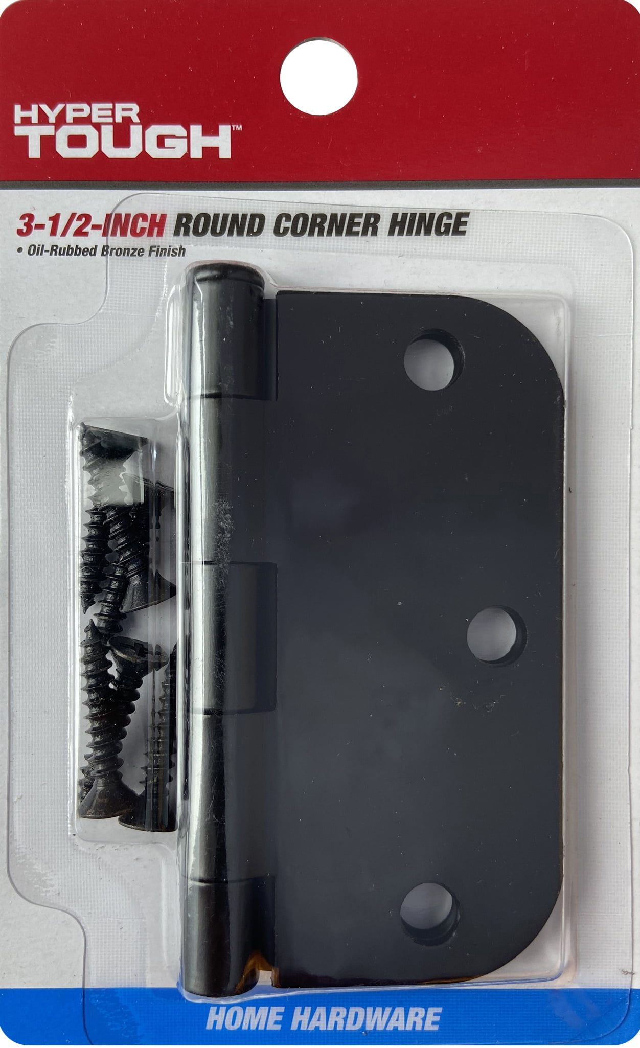 3-1/2 in. Round Corner Hinge, Steel, Oil Rubbed Bronze