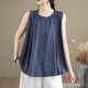 thumbnail image 1 of Xuyuer Women Sleeveless Sweater Tank Round Neck Casual Geometric Knit Sweater Top Women's Floral Print Tunic Tank Tops Blouse Shirts Loose Fit Graphic Tees Summer Vintage Tank Tops 2026, 1 of 7