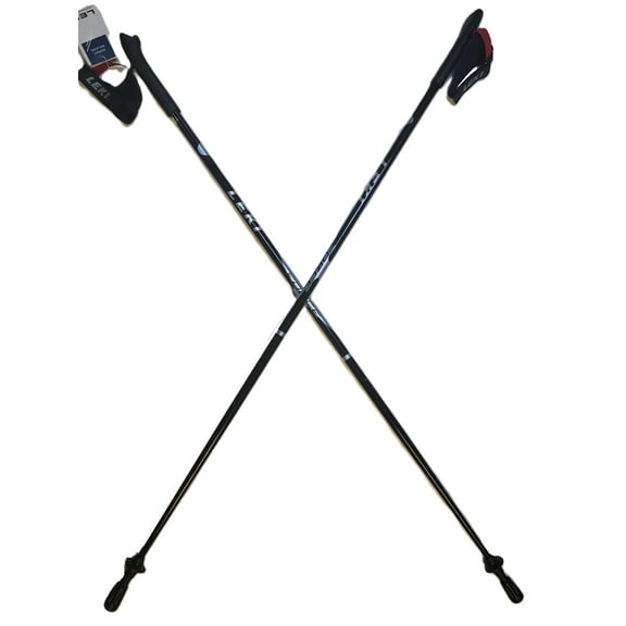 LEKI Nordic Walking Force Aluminum Walking Poles Black/Blue 120cm (48in)