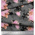 thumbnail image 2 of Soimoi Cotton Duck Fabric Leaves & Rose Floral Print Fabric by The Yard 42 Inch Wide, 2 of 3