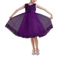 thumbnail image 2 of GZEFJRQM Girls Tiered Tulle Dress Kids Tutu Dress Ruffle Toddler Long Sleeve Fluffy Cute Party Ball Gowns Christmas Flower Girl Dresses, 2 of 4
