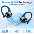 thumbnail image 6 of Wireless Earbuds, Bluetooth 5.4 Sports Headphones, 50H Playback Over Ear Earbuds with ENC Noise Cancelling Mic, Deep Bass Fitness Earphones Gym Running Workout with Earhooks, IP7 Waterproof Headset, 6 of 11