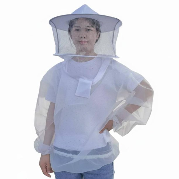 Traje Ventilado, Transpirable, De Malla, Para Apicultores, Con Bolsillos Utilitarios, Ropa De Trabajo Protegida Para Apicultores, Apicultores, Colmenares Y Granjas. Guantes de medio cuerpo M y W