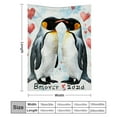 thumbnail image 3 of FCXZI Penguins Kissing Hearts Fuzzy Fluffy Soft Cozy Blanket 50*60in, 3 of 7