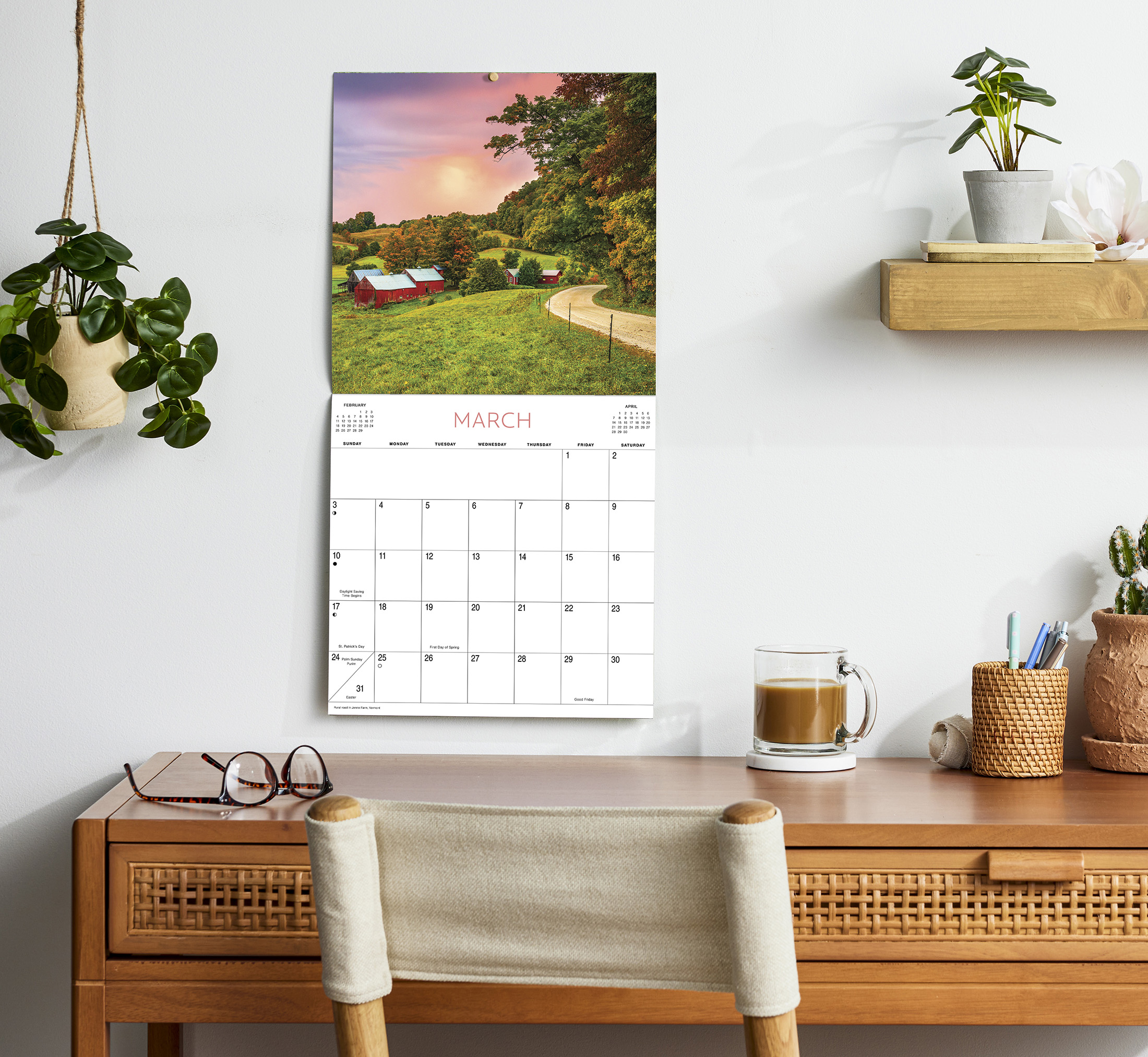 2024-12 Month Calendar- Back roads of America 12x12 Hanging Wall Calendar by DaySpring