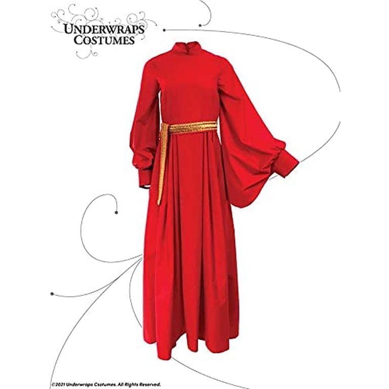 Long Sleeve Dress Fun Costumes Girls Princess Bride Buttercup Costume - Red  Peasant Dress With Gold Belt, Long Sleeves (Small) Halloween Costume For  Kids