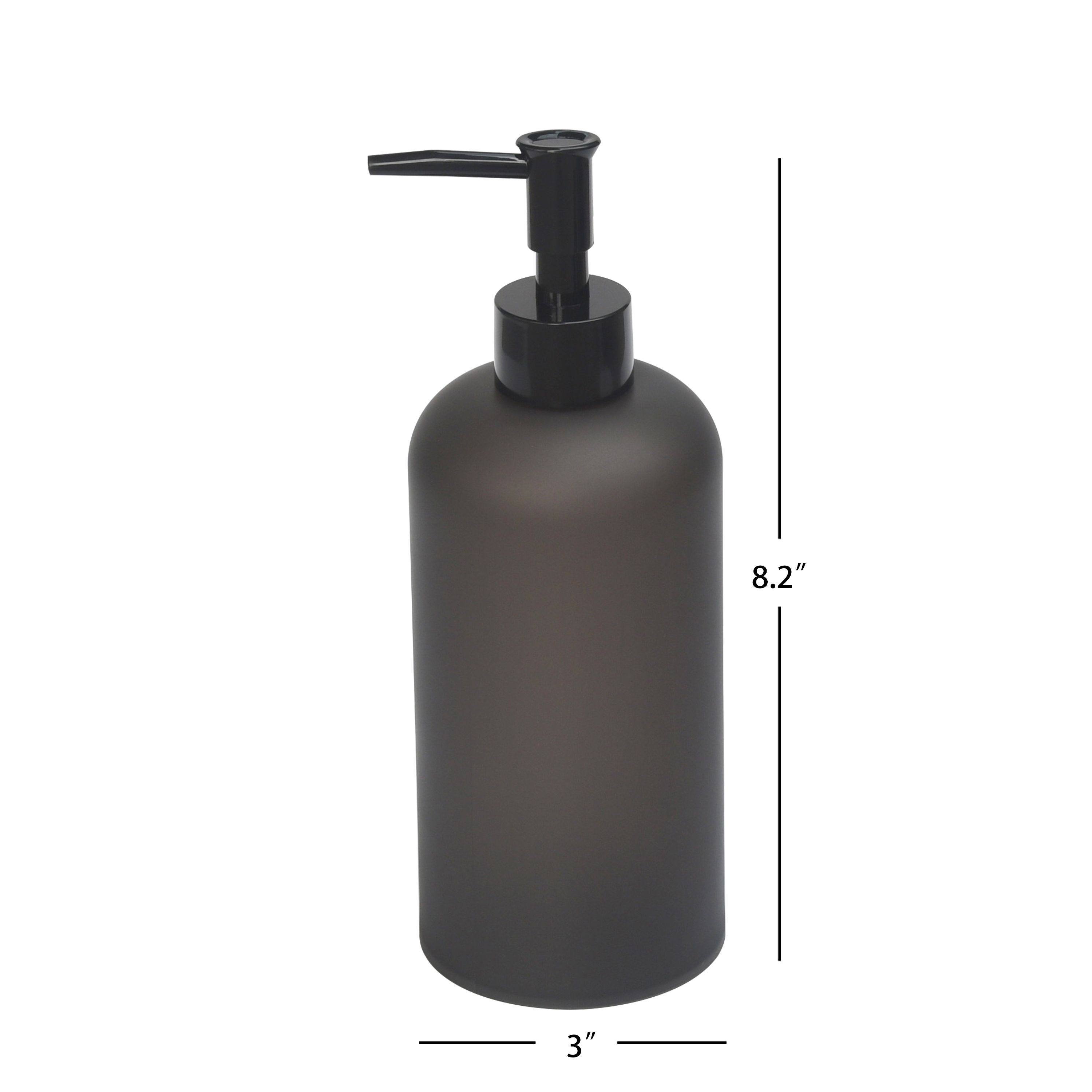Frosted Black Plastic 4 Pc Bath Accessories Set, Mainstays