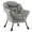 Gray, variant on Costway Large Lazy Chair with Cozy Head Pillow Stylish Tufted Back & Seat Armrests Beige