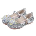 thumbnail image 3 of Sandalias azules de cristal para niñas, zapatos de tacón alto de gelatina, Reina de la nieve, princesa Elsa, Cosplay, fiesta, baile, Verano, 3 of 4
