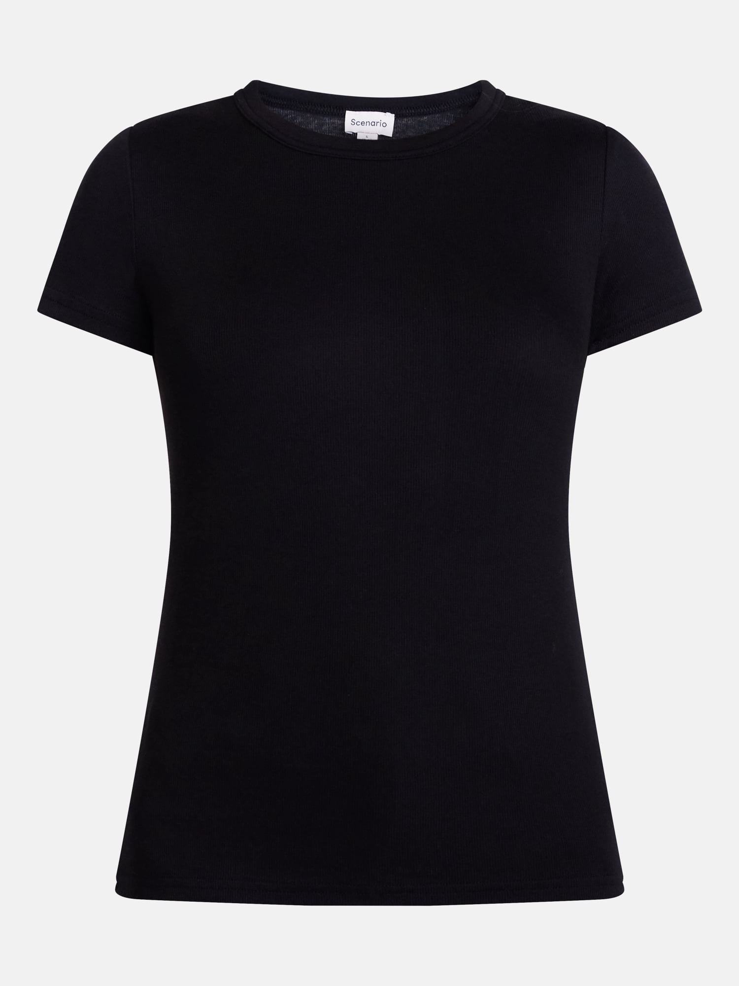 Scenario Women's Rib Tee with Short Sleeves, Sizes XS-XXXL