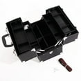 thumbnail image 3 of Makeup Train Case Aluminum Alloy Jewelry Box Organizer Black, 3 of 8