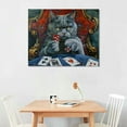 thumbnail image 2 of ARISTURING Cats Playing Poker People Paintings Modern Canvas Wall Art Posters For Room Aesthetic And Decor Canvas Painting Posters And Prints Wall Art Pictures for Living Room Bedroom Decor, 2 of 6