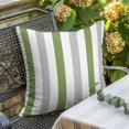 thumbnail image 2 of Green Grey Stripe Pillow Covers 16x16 Inch, Modern Farmhouse Vertical Striped Linen Pillowcase with Invisible Zipper, Decorative Throw Pillow Covers Cushion Case for Couch Sofa Bed Living Room, 2 of 9