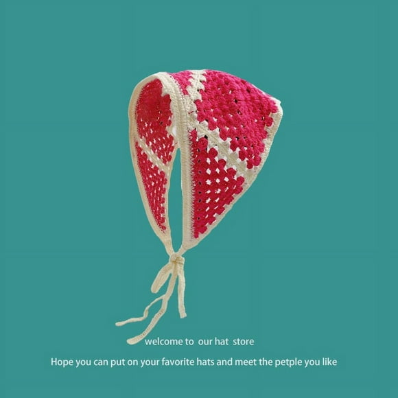 Bufanda de Tres Esquinas onlyliua Tejida a Mano con 9 opciones Diadema