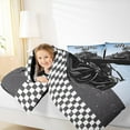 thumbnail image 4 of Manfei Boys Sports Car Queen Comforter Set 3 Pieces, Speed Game Racing Flag Bedding Sets, Gray Race Car Helmet Bedding Comforter Set, Lightweight Room Decor, 4 of 8