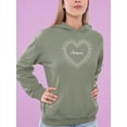 thumbnail image 2 of Amour Daisy Heart Hoodie Women -Image by Shutterstock, Female 3X-Large, 2 of 4