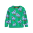 thumbnail image 5 of GCETTIC Kids Long Sleeve Casual Sweatshirt Kids Boys Girls Sweatshirt Pullover Dinosaur Graphics Cotton Fabric Breathable Material Green,5-6 Years, 5 of 9