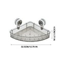 thumbnail image 3 of CuiLiyq Suction Cup Corner Shower Shelf Corrugated Holder, Suction Cup Shower Caddy Movable Shower Shelf, No Drill Wall Mounted Storage Holder for Bathroom Kitchen Bedroom (Gray), 3 of 9
