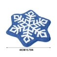 thumbnail image 3 of AYktou Christmas Decorations,Bathroom Rugs,Christmas Rugs Christmas Imitation Cashmeres Rocking Chair Blanket Christmas Eve Non-slip Rocking Chair Blanket Hexagonal Snowflake Carpet Cushion, 3 of 5