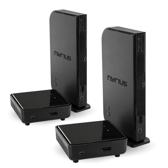 Nyrius ARIES Home HDMI Digital Wireless Transmitter & Receiver for HD 1080p Video Streaming with IR Remote Extender (NAVS500) - Pack of 2