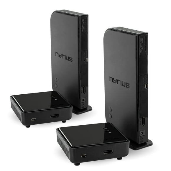 Nyrius ARIES Home HDMI Émetteur et Récepteur Sans Fil Numérique pour Diffusion Vidéo HD 1080p avec Extenseur à Distance IR (NAVS500) - Pack de 2
