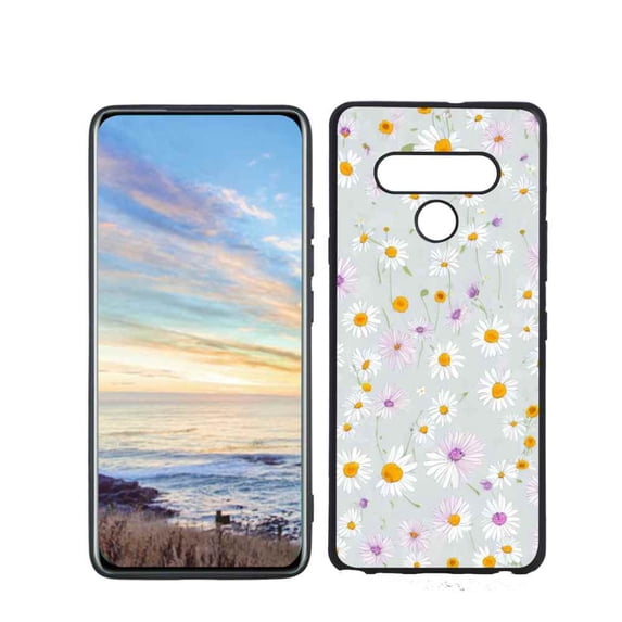 Compatible with LG Stylo 6 Phone Case, Daisies Floral 92 Case Men Women, Flexible Silicone Shockproof Case for LG Stylo 6