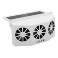 thumbnail image 1 of Auto Exhaust Air Cooler, 3 Fans Solar Powered Car Cooler White  for Cars, 1 of 8