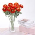 thumbnail image 5 of Uxcell Artificial Ranunculus Flowers, 6 Stems Faux Permanent Flower Floral Arrangements Bouquet, White, 5 of 5