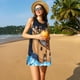 thumbnail image 3 of Balery Ocean Scene with Noah's Ark Vestidos de verano para mujer con estampado: vestido holgado sin mangas, vestido playero informal y cómodo para días calurosos., 3 of 7