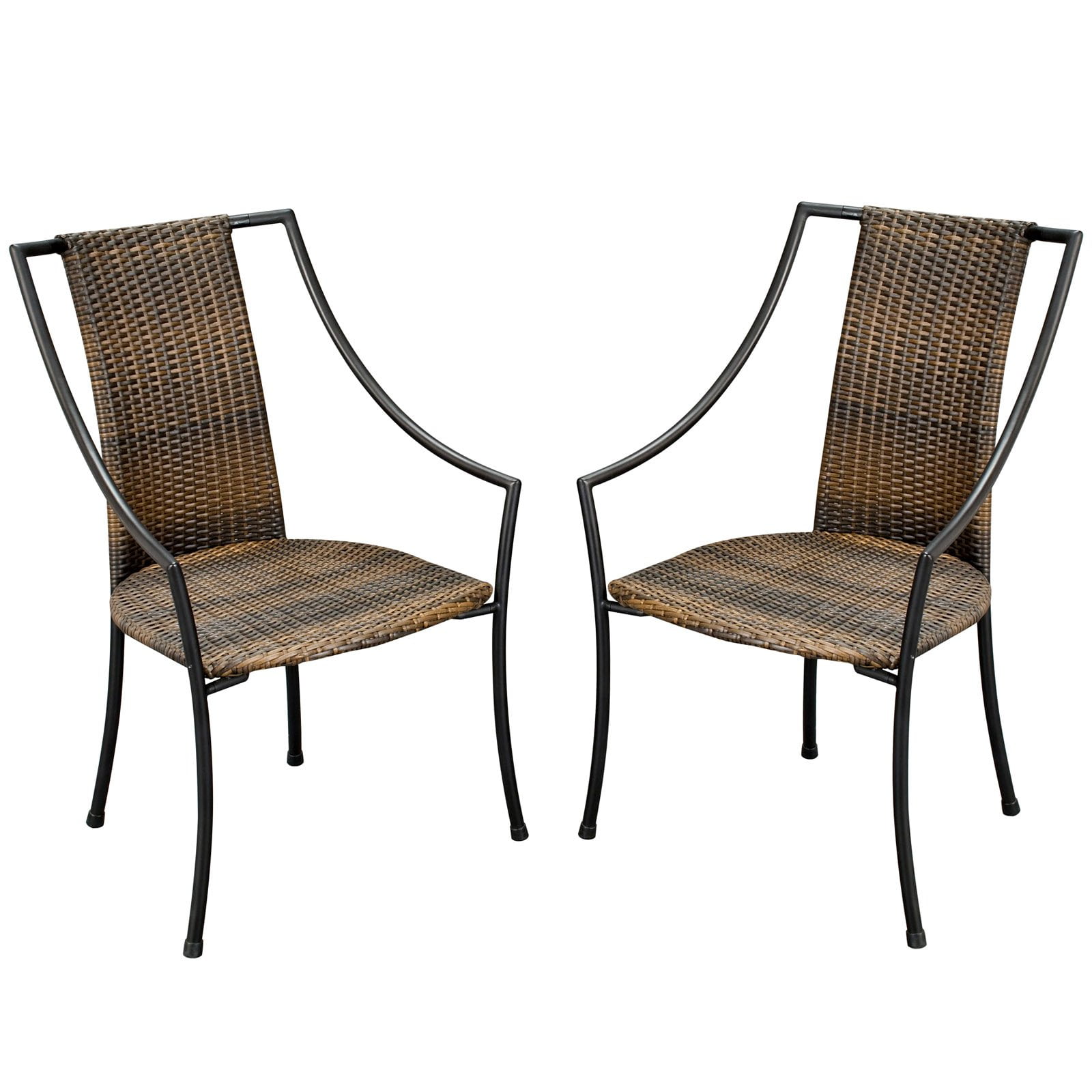Home Styles Laguna Outdoor Dining Chairs, Powdercoated Steel set of 2