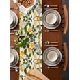 thumbnail image 2 of Lemon Leaves Table Runner Cotton Linen 48 Inch Holiday Dresser Scarves, Summer Fruit Country Nature Watercolor Tablerunner for Kitchen Coffee Dining Bedroom Living Room Dinner Scarf Décor 13''x48'', 2 of 9