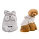 thumbnail image 4 of EeaseMX Ropa para perro, otoño e invierno, nueva, con orejas de oso, color liso, con capucha y forro polar grueso (gris, M), 4 of 8