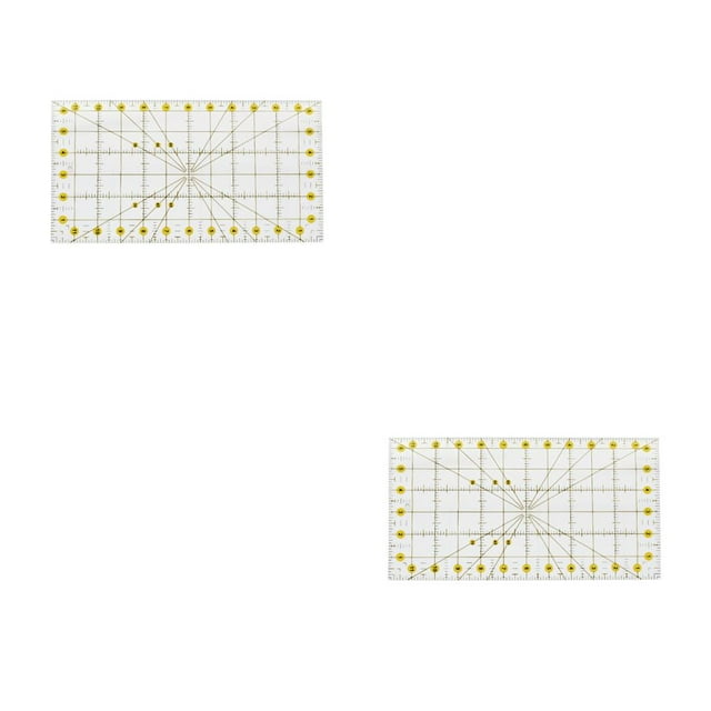 Justharion Sewing Ruler Acrylic Drafting Embroidery Template Needlework Knitting Clothing Measuring Tool School 5x30cm Black B 2Set